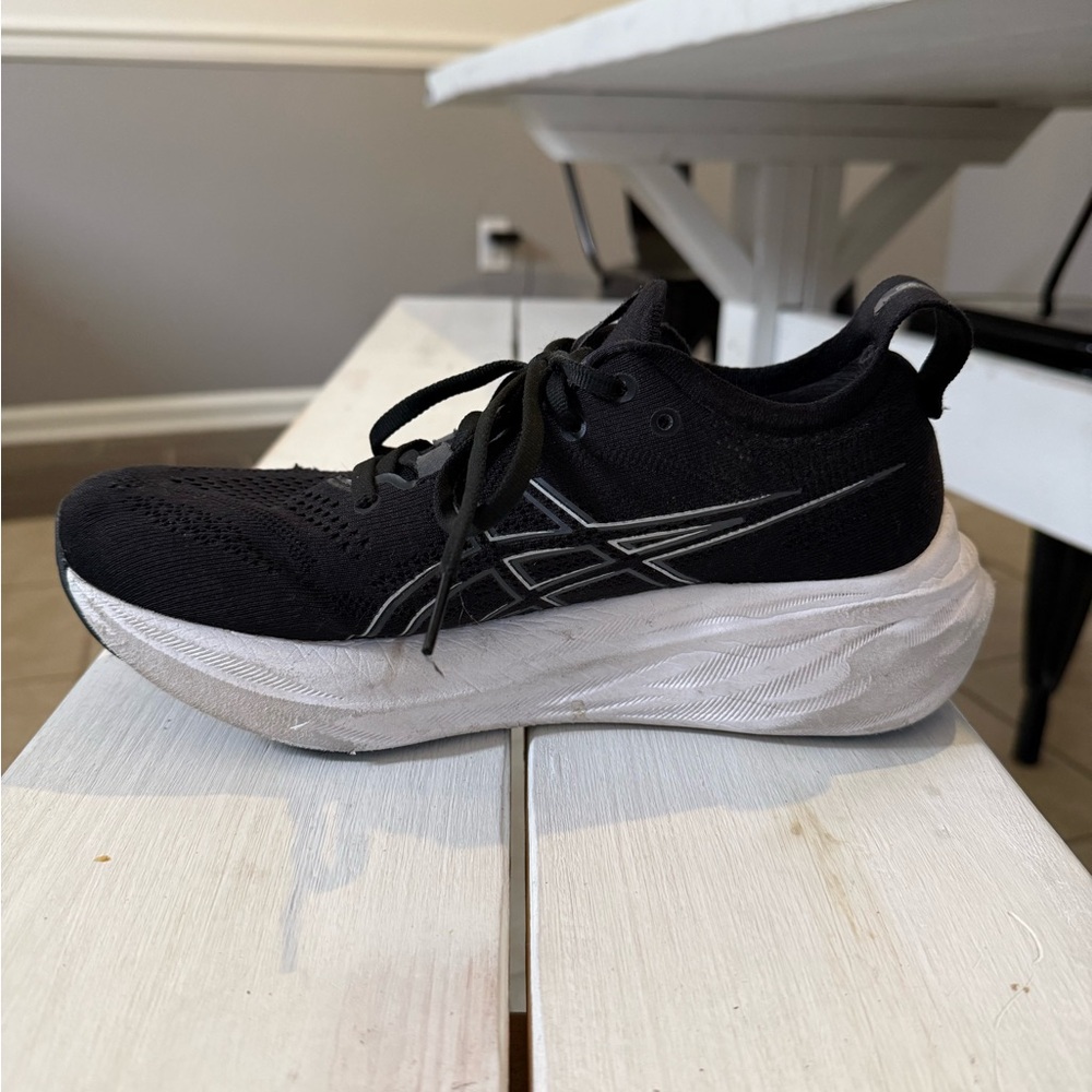ASICS Black and White Athletic Shoes - Picture 3 of 15